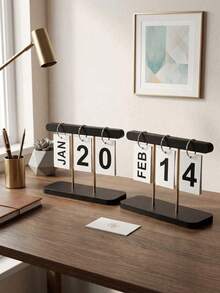 Minimalist Flip Page Desktop Calendar Nordic Creative Perpetual Daily Appropriate For Living Room Dining Table Coffee Table Office Desk Etc Reusable Flip Calendar Desktop Accessories New Home Decor Back-To-School Summer - I - View 3
