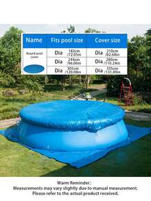 Summer Pool Cover, Sun-Blocking Anti-Pollution Fabric, Dust-Proof Insulation Waterproof Thermal Insulation Fabric. Year-Round All-Weather Protection For Outdoor And Yard Pools - B - View 2