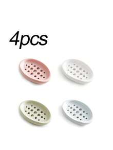 Bathroom Silicone Soap Dish With Drainage Tray, Soap Holder, Laundry Brush, Moisture-Proof Design - multicolor - View 7