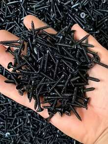 560PCS Assorted Sizes Black Self Tapping Screws Set Steel Wood Repair Electronics Assembly With Portable Storage Case Home Improvement DIY Handyman Gift Men Dad Father Day Christmas Housewarming Must Haves - Black - View 2