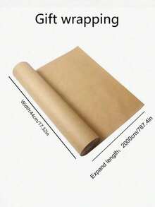 1 Roll Of Solid Color Gift DIY Wrapping Paper, Flower Wrapping Paper Kraft Paper Roll, Suitable For Gift, Handicraft, Bouquet, Poster Packaging, Etc. - Multicolor - View 9