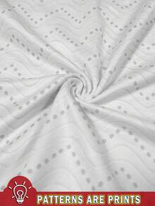 Trelyra 休閒時尚經典仿蕾絲印花女款背心，適合日常穿著、派對與度假造型 - 白色 - 查看 4