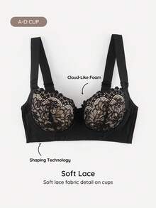 Bralution 1pc Women's Soft & Comfortable Adjustable Strap Supportive Underwire Bra - Multicolor - View 1