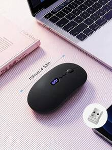 Teckwe Screen Display Bluetooth Wireless Mouse For Girls And Students, Portable For Office And Home Computer Use - View 5
