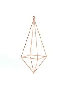 1PC Lightweight Durable Rustproof Iron Triangular Geometric Cube Hanging Planter With Rope For Indoor Outdoor Home Garden Office Balcony Study Living Room Valentine Wedding Holiday Party Decor Modern Farmhouse Style Wall Hanging Gift - Multicolor - View 13