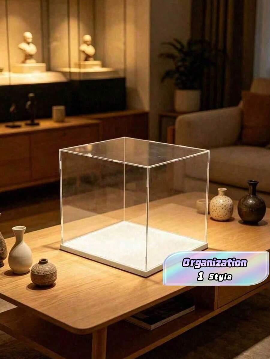 收藏品展示盒,可組裝透明壓克力盒,玻璃展示盒的替代方案,適合展示微縮模型、居家收納與玩具整理 - 彩色 - 查看 1