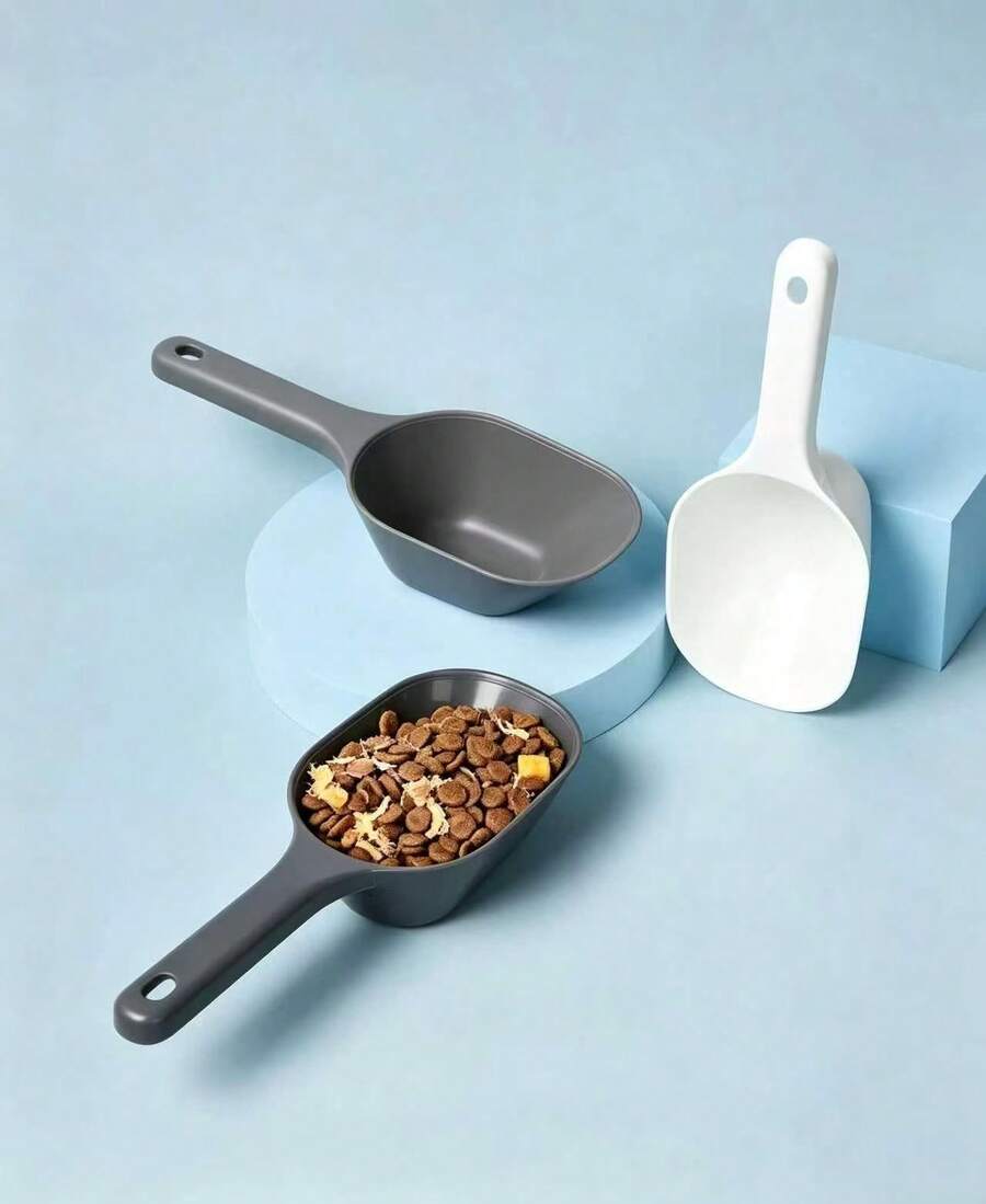 PETSIN Cuchara ergonómica para comida de mascotas - Diseño de cuchara profunda, adecuada para comida de gatos y perros, taza medidora de alimentos para animales duradera, apta para diversas mascotas - 200ML - Ver 1