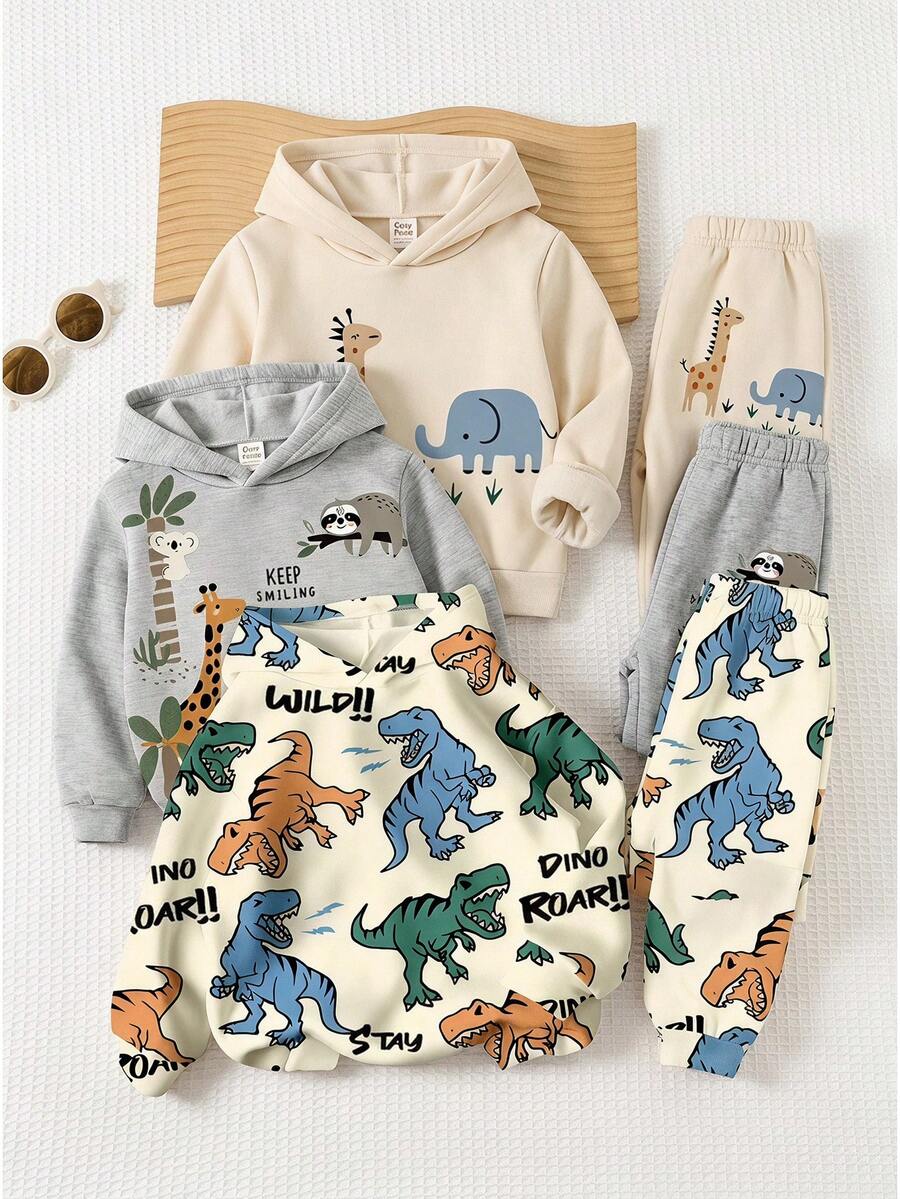 Kids Young Boy Casual Minimalist Pattern Hooded Long Sleeve Sweatshirt Suitable For Autumn/Winter Vacation Set Graphic Cute Comfortable Squishy