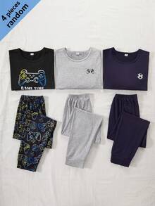 4件組青少年男孩睡衣 - 彩色 - 查看 2