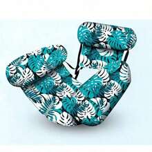 1pc Inflatable Floating Chair, Tropical Rainforest, Leaf, , With Armrests And Backrest, Suitable For Swimming Pool, Beach, Water, Resting Seat, Water Inflatable Float, Inflatable Floatation Device, Air Pump Sold Separately - Floating Chairs - View 10