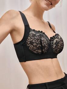 Bralution 1pc Women's Soft & Comfortable Adjustable Strap Supportive Underwire Bra - Multicolor - View 2