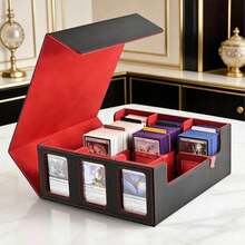 A Storage Box That Can Hold Over 1800 Commander Cards, With Card Collection And Display, A Display Window, And Various Sports And Game Cards. - View 8