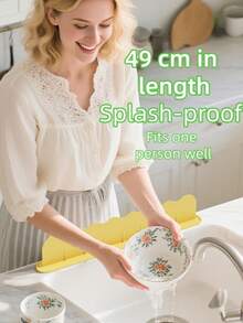 Pelindung Percikan Air Wastafel, Penghalang Meja Dapur Tahan Air, Tahan Lama, Anti Selip, Mudah Dibersihkan, Sempurna untuk Wastafel Dapur, Mencuci Sayuran, Mencuci Piring, Mencegah Percikan Air, Ideal untuk Rumah, Apartemen, dan Perlindungan Meja Dapur - View 10