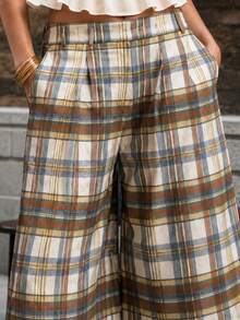 Zerodot Women Baggy Plaid Y2K Boxer Jorts Casual Daily - Multicolor - View 6