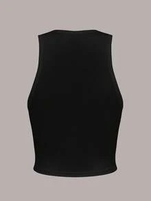 Slaydiva Casual Mouth Design Crew Neck Tight Fit Women Tank Top, Suitable For Summer Chic - Multicolor - View 2
