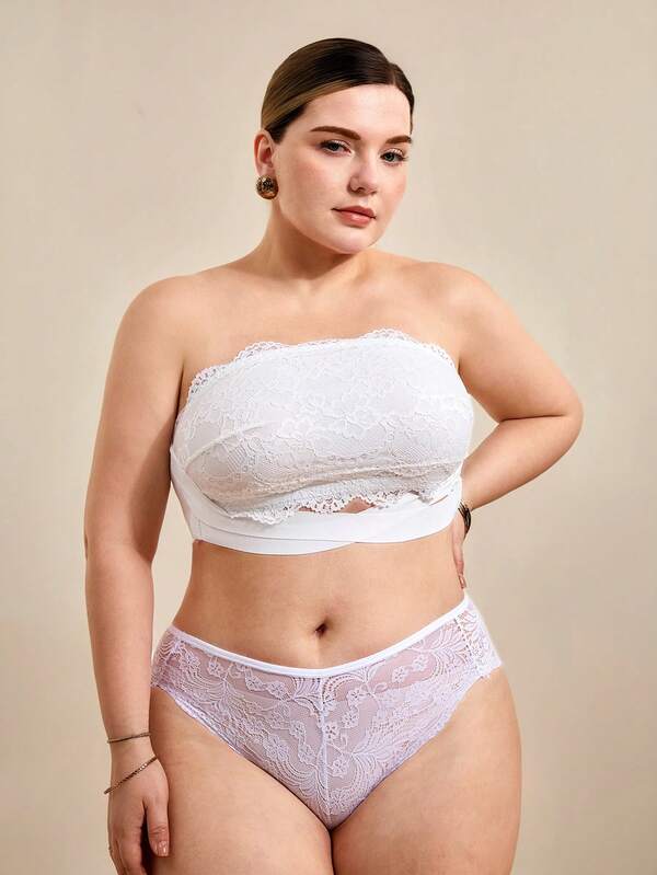 Hourtrue 1pc Plus Size Women's Casual & Comfortable Minimalist Wireless Soft Supportive Bra