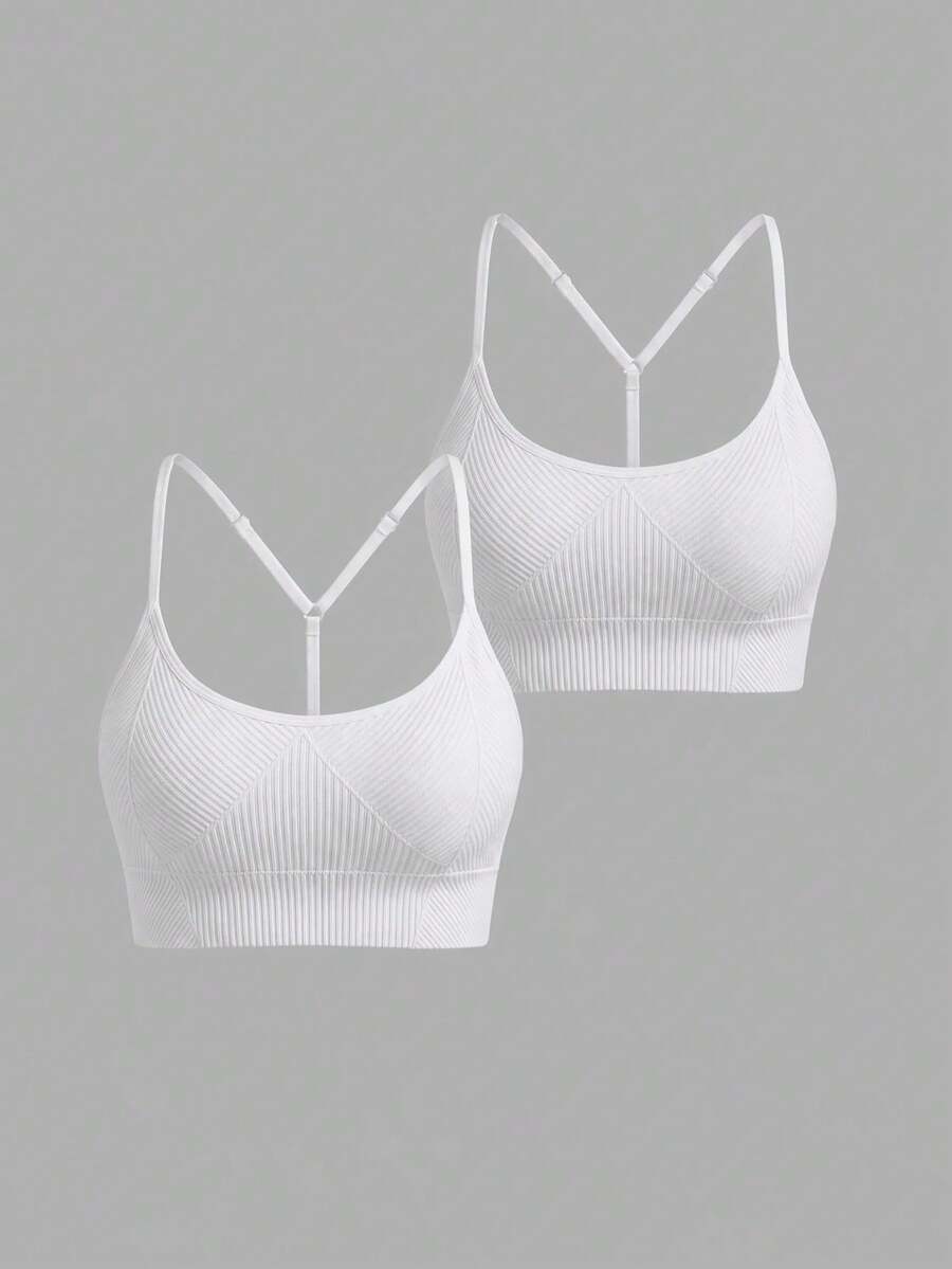 Sweetra Women's Solid Color Casual Versatile Daily Travel Sports T-Shirt - White - View 1