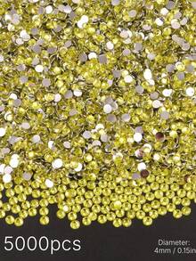 5000Pcs Bright Jelly AB Resin Rhinestones, Flat Back Multicolor Gems Bulk Pack, DIY Handmade Craft Supplies For Phone Case Cup Bottle Hat Fan Decoration - 4mm - View 16