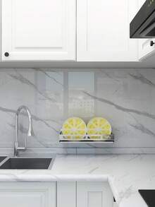1 Roll White Marble Pattern Kitchen Oil-Proof Peel And Stick Removable Waterproof Countertop Paper, …Suitable For Cabinets, Furniture, Kitchen, - A - View 4