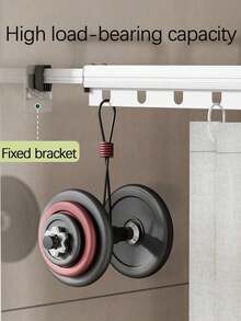 1pc Foldable Shower Curtain Rod, Upgraded Thickened Aluminum Alloy, 360° Foldable, Rust-Proof And Moisture-Proof, Easy To Install, Clothes Drying Rod, Space-Saving, Suitable For Various Wall Shapes - Foldable - View 11