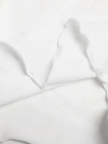 SHEIN 青少年女孩白色細肩帶背心與藍色格紋長褲2件套，可愛居家服 - 藍白色 - 查看 4