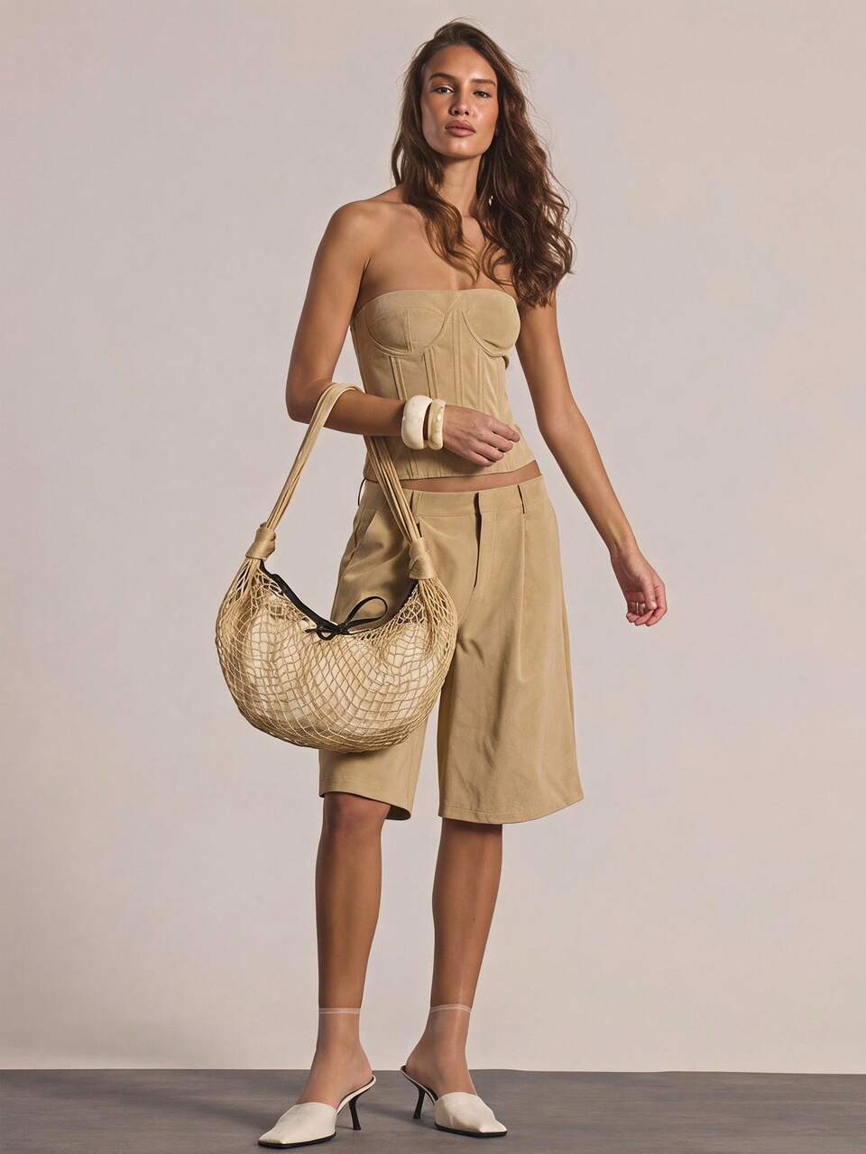 Net Knot Strap Detail Shoulder Bag Spring Summer Vacation Sexy Holiday Accessory Festival Ibiza Trinket Fever