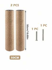2 postes de reemplazo de árbol para gatos de cuerda de sisal, materiales DIY de cuerda de sisal amarilla para postes rascadores de gatos - Amarillo - Ver 13