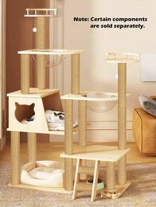 2 postes de reemplazo de árbol para gatos de cuerda de sisal, materiales DIY de cuerda de sisal amarilla para postes rascadores de gatos - Amarillo - Ver 3