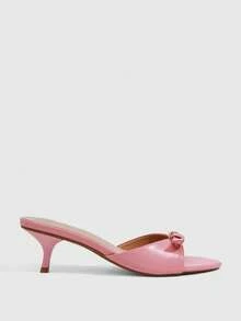 CUCCOO SZL 5.5CM 小貓跟金屬扣女款高跟涼鞋 粉色高跟涼鞋 通勤派對約會出遊時尚女款高跟涼鞋 - 粉色 - 查看 2