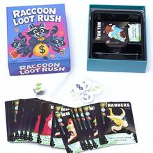 Raccoon Loot Rush 趣味浣熊尋寶收集卡牌遊戲，多人親子互動策略桌遊，便攜式節日生日禮物，適合家人朋友 - 彩色 - 查看 6