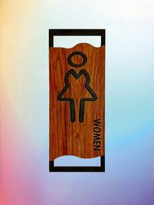 1 PC Male Female Restroom Sign Set Waterproof Rustproof Scratch Resistant Fade Proof Easy Clean Double Sided Adhesive Hanging For Home Office Restaurant Hotel School Commercial - multicolor - View 6