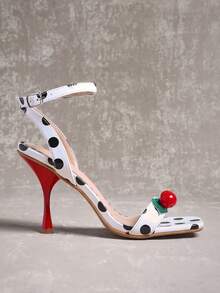SHUZIA Talons aiguilles à pois pour dames avec décorations de cerises - Multicolore - Voir 1
