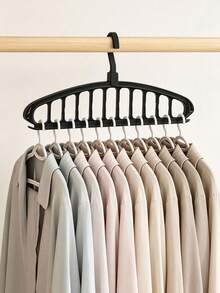 11-Hole Magic Foldable Clothes Rack/Storage Organizer, Multi-Functional, Slip-Resistant, Plastic, Portable Wall-Mounted Closet System, 3.2 Cubic Feet Of Enclosed Storage Capacity – Lightweight (Pack Of 2) - Multicolor - View 2