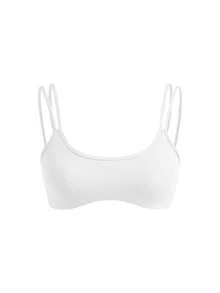 SHEIN Cheerettes 2件組女款素色休閒日常細肩帶運動內衣 - 彩色 - 查看 10