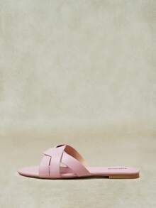 Styleloop Ladies Cross Slippers, Holiday Style Fresh Leisure Comfortable Beach Sandals - Pink 01 - View 6
