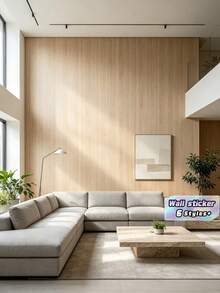 A Roll Of Realistic Wood Grain Waterproof And Oil Resistant PVC Self-Adhesive Film - DIY Kitchen Backboards, Countertops, Cabinet Renovation Stickers For Holiday And Year-Round Decoration, Simple Design For Home Renovation | - multicolor - View 1