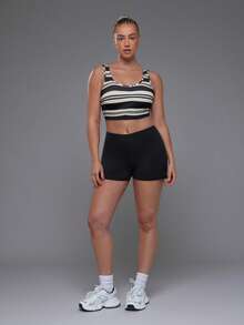 Voyena Women's Plus Size Colorblock Casual Daily Sports Bra - Multicolor - View 5