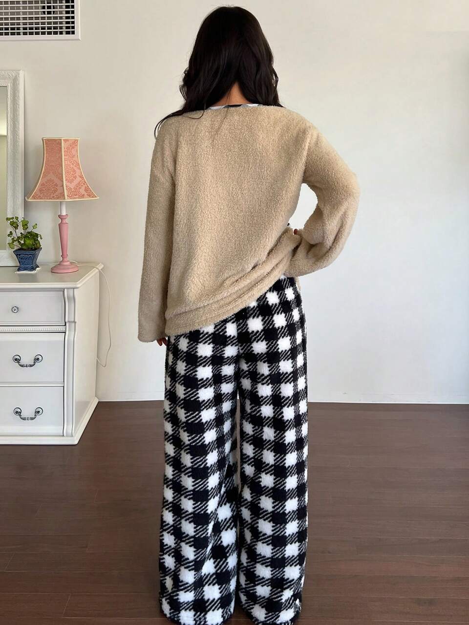TOM AND JERRY X DAZY Women's Cartoon Pattern Long Sleeve Top And Pants Casual Daily Winter Home Pajama Set
