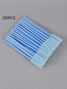 200pcs Disposable Eyelash Brush, Eyelash Comb, Makeup Brush, Makeup Applicator, Eyebrow Comb, Eyelash Applicator, Eyelash Brush, Eyebrow Applicator, For Eyelash And Eyebrow Makeup, Color: Blue - Multicolor - View 11