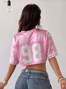 Coolane Women's Digital Pattern Casual Daily Long Sleeve Top - Baby Pink - View 7