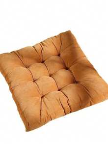 1 Buah Alas Kursi Corduroy Besar 55cm, Bantal Lantai Tatami, Warna Polos, Persegi, Tebal, Berlapis - Bantalan kursi tebal persegi - View 9