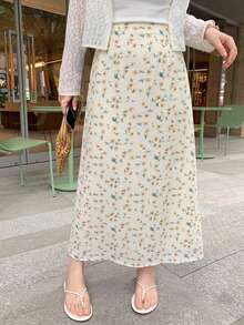 Dazy Plus All-Over Polka Dot Cute Girl Casual Korean Style Spring Summer Versatile A-Line Black Long Plus Size Women's Spring Summer Autumn Skirt - Apricot - View 3