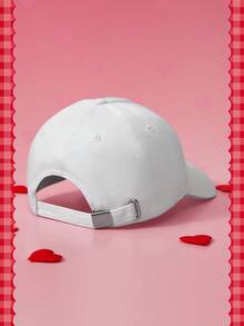 HELLO KITTY AND FRIENDS | SHEIN 1 قطعة قبعة بيسبول نسائية لطيفة بتصميم موديل رياضي كاجوال، تصميم IP Joint، مناسبة للاستخدام اليومي والكاجوال - أبيض - مشاهدة 5