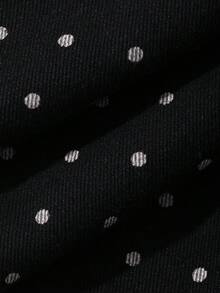 Dazy Tall 女款波點寬鬆直筒休閒牛仔褲可愛上衣 - 黑色 - 查看 6