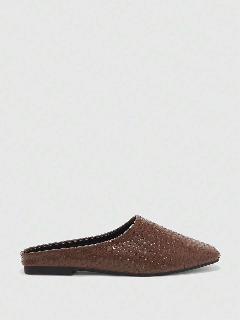 CUCCOO BIZCHIC New Coffee Brown Square Toe Flat Bottom Fashionable Casual Comfortable Versatile Women's Flat Sole Shoes