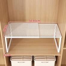 Extensible Vertical Wardrobe Storage Rack - Adjustable Height Space Saver For Clothes & Shoes. Sturdy & Easy To Install Closet Organizer. Simple Design Home Organization System For Household Storage. - Multicolor - View 8
