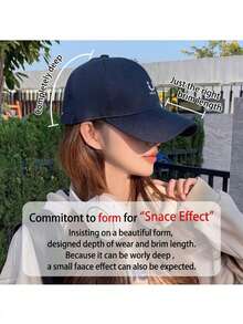 Topi kasual pelindung UV, potongan rendah, sempurna untuk musim panas, topi golf pria dan wanita. Tersedia dalam berbagai ukuran, topi katun ini menawarkan perlindungan UV dan efek melangsingkan. - Hitam - View 2