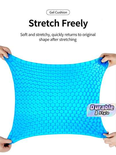 1PC Gel Seat Cushion With Breathable Cover, Ergonomic Office Chair & Car Seat Pad, Sciatica & Tailbone Pain Relief Support, Comfortable Back Care Cushion For Long Sitting, Versatile Home & Auto Accessories