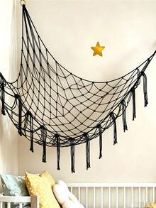 Tassel Stuffed Animal Storage Net Hammock Large Wall Hanging Plush Toy Organizer Mesh Bag Corner Stuffed Doll Holder Kids Bedroom Nursery Decor Toy Storage Accessory - View 7