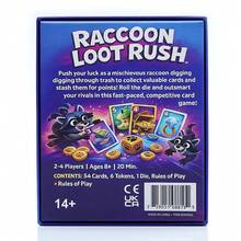 Raccoon Loot Rush 趣味浣熊尋寶收集卡牌遊戲，多人親子互動策略桌遊，便攜式節日生日禮物，適合家人朋友 - 彩色 - 查看 3